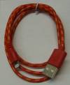 USB Lightning String Cable for iPhone 5S/ 5C /5 /iPad mini /iPad 4 /iPad Air ios 8 Compatible 1m Red (OEM) (BULK)